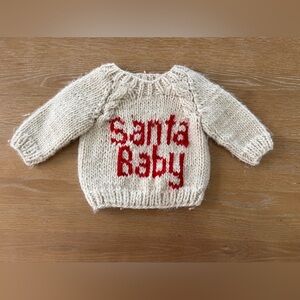 Huggalug Santa Baby knitted sweater size 0-6 months